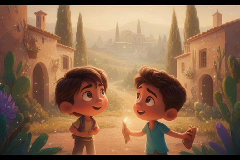 Fotograma de un cortometraje animado valenciano con personajes infantiles y atmósfera de leyenda local